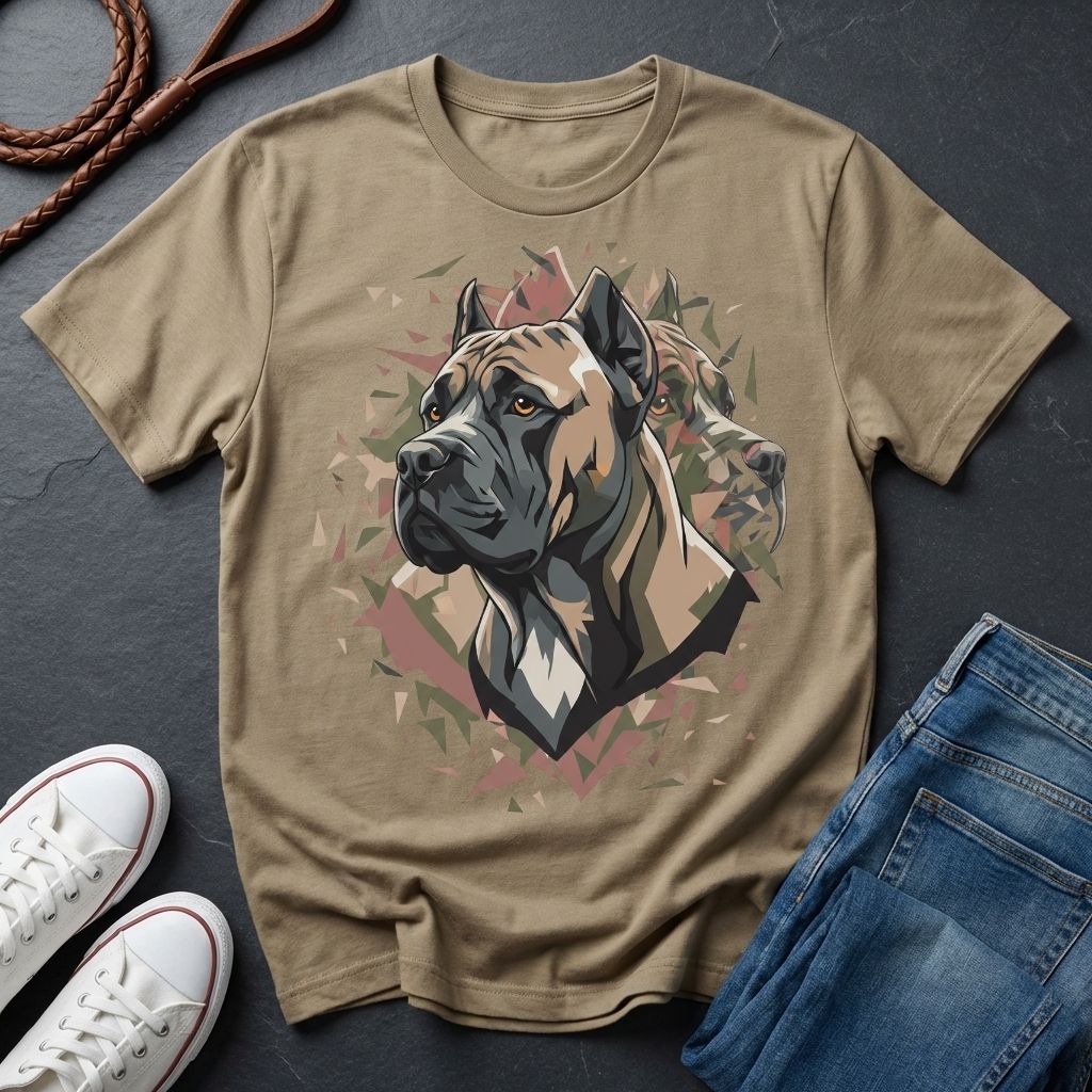 Cane Corso Geometric Graphic Shirt - Modern Bust Design Dog Tee - Comfort Colors 1717