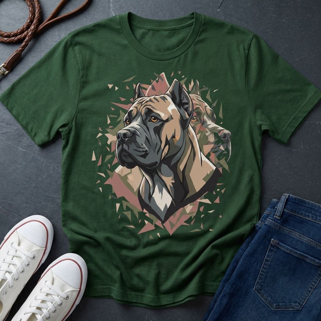 Cane Corso Geometric Graphic Shirt - Modern Bust Design Dog Tee - Comfort Colors 1717