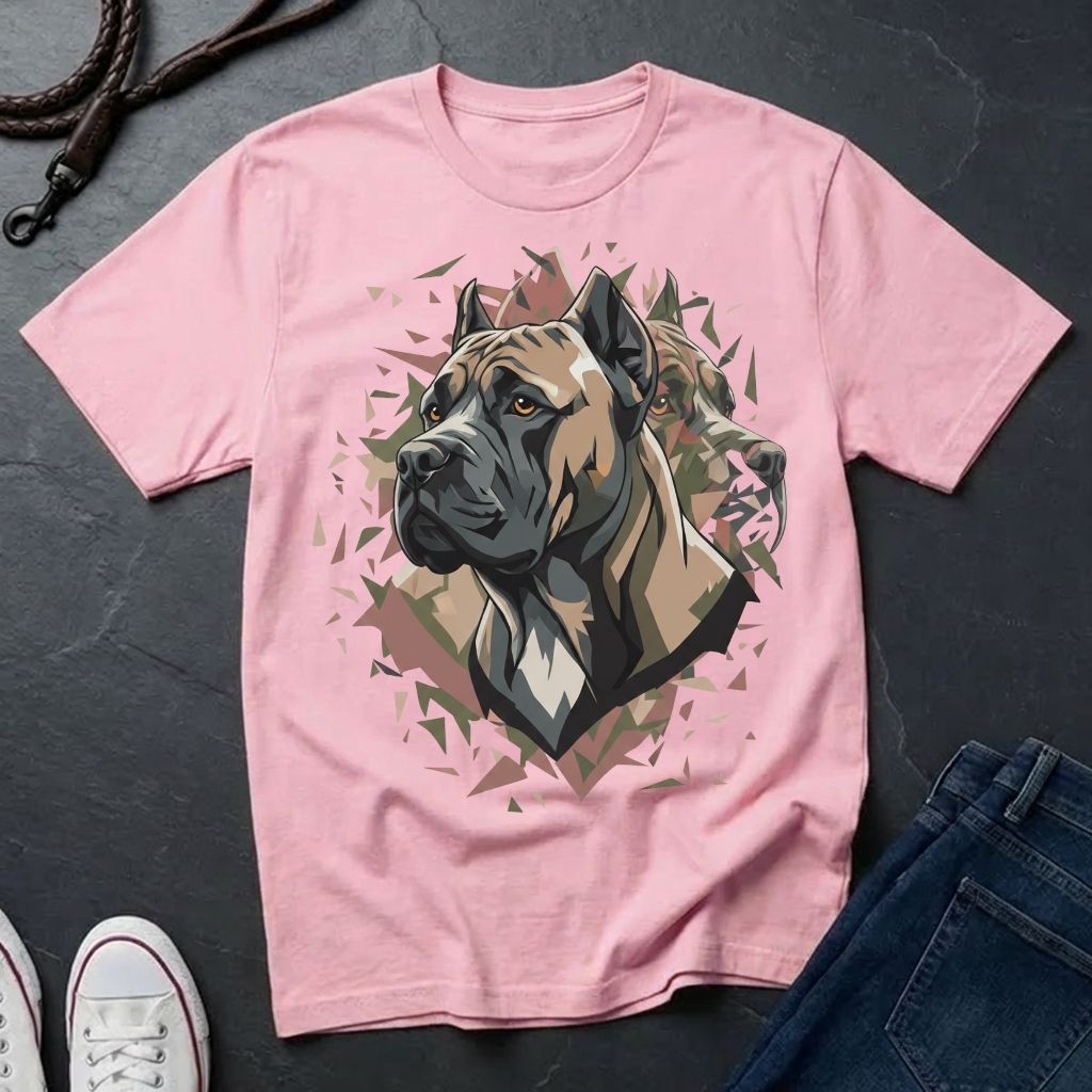 Cane Corso Geometric Graphic Shirt - Modern Bust Design Dog Tee - Comfort Colors 1717
