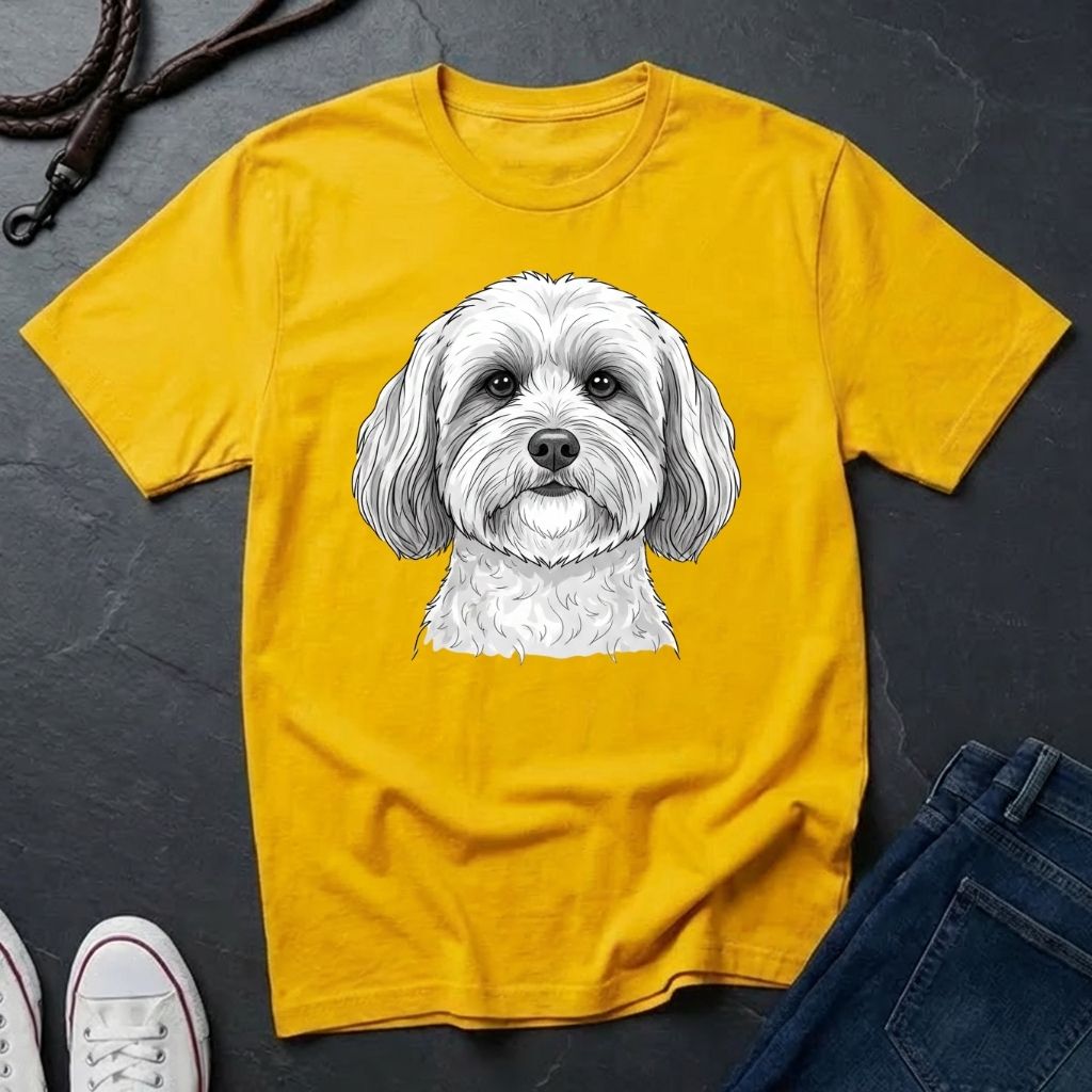 Cute Shih Tzu Dog Portrait T-Shirt — Realistic Pet Illustration Tee — Comfort Colors 1717