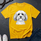 Cute Shih Tzu Dog Portrait T-Shirt — Realistic Pet Illustration Tee — Comfort Colors 1717