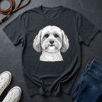 Cute Shih Tzu Dog Portrait T-Shirt — Realistic Pet Illustration Tee — Comfort Colors 1717