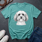 Cute Shih Tzu Dog Portrait T-Shirt — Realistic Pet Illustration Tee — Comfort Colors 1717
