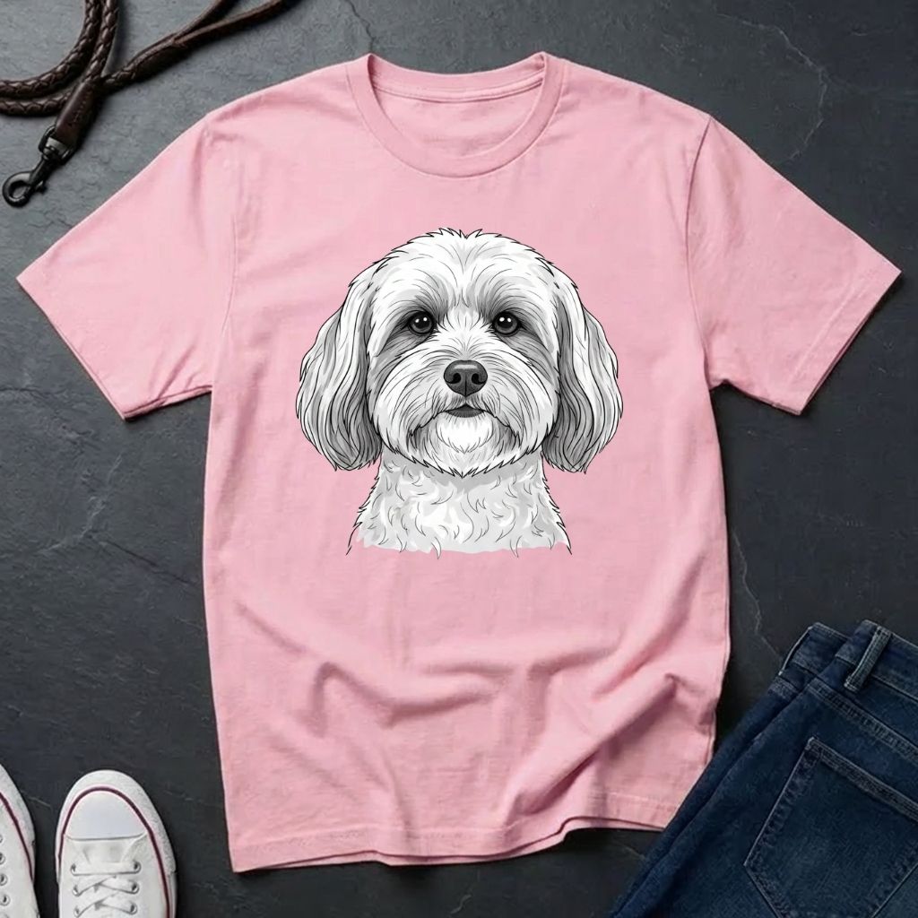 Cute Shih Tzu Dog Portrait T-Shirt — Realistic Pet Illustration Tee — Comfort Colors 1717
