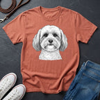 Cute Shih Tzu Dog Portrait T-Shirt — Realistic Pet Illustration Tee — Comfort Colors 1717