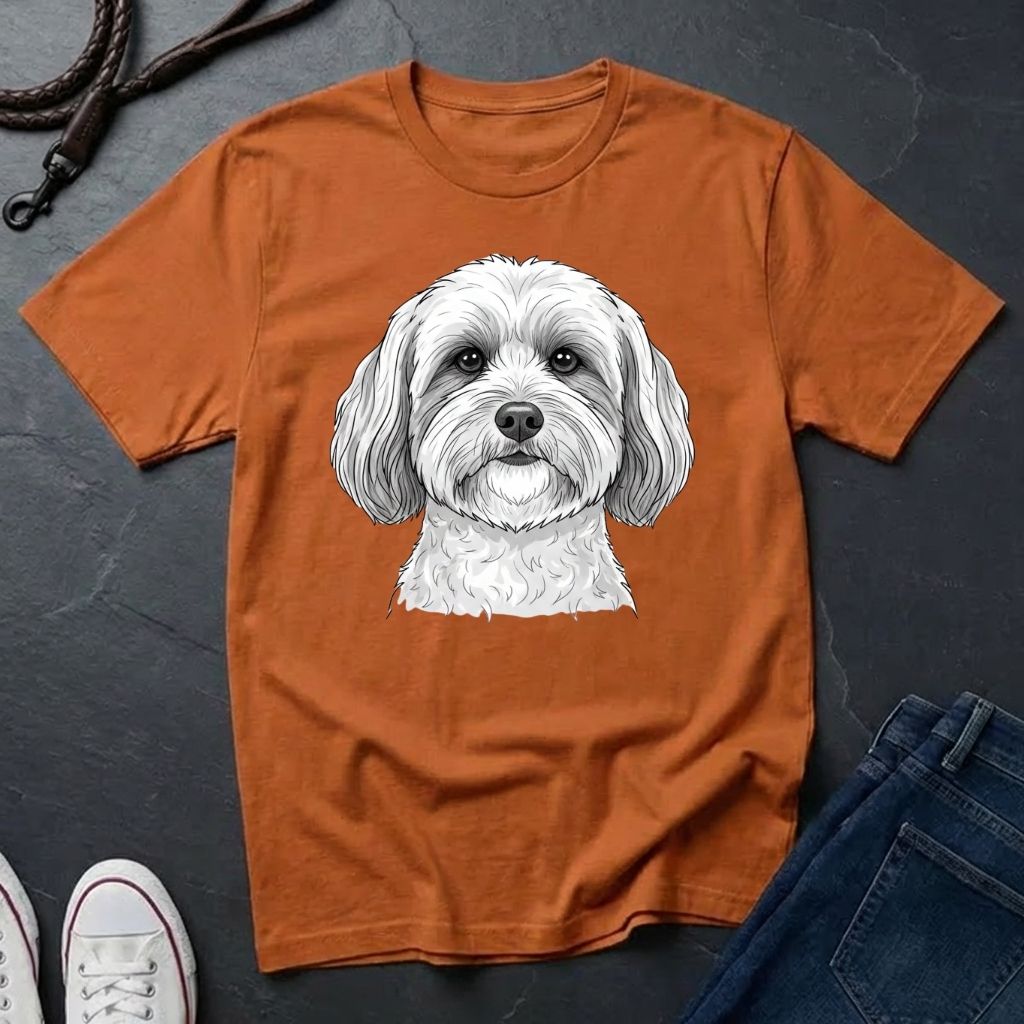 Cute Shih Tzu Dog Portrait T-Shirt — Realistic Pet Illustration Tee — Comfort Colors 1717