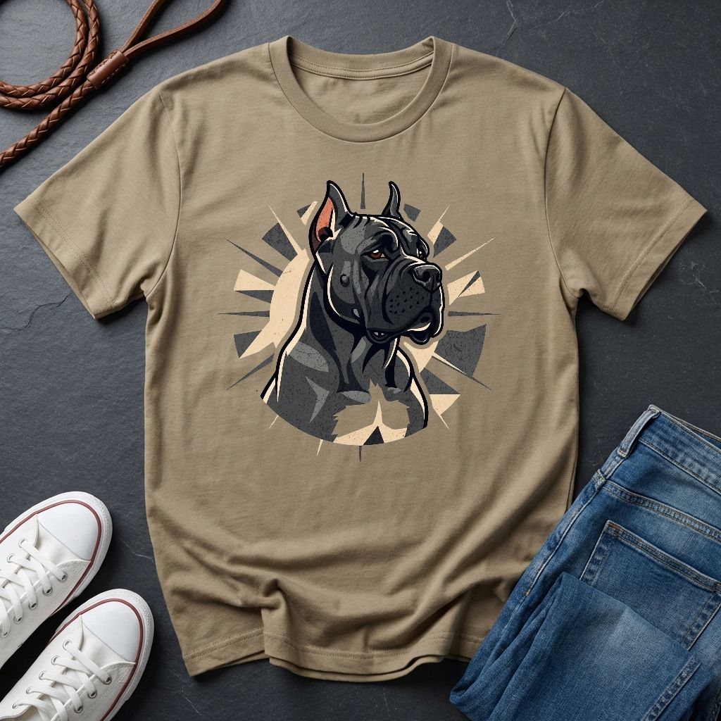 Majestic Cane Corso Graphic Shirt - Black Dog Illustration Tee - Comfort Colors 1717