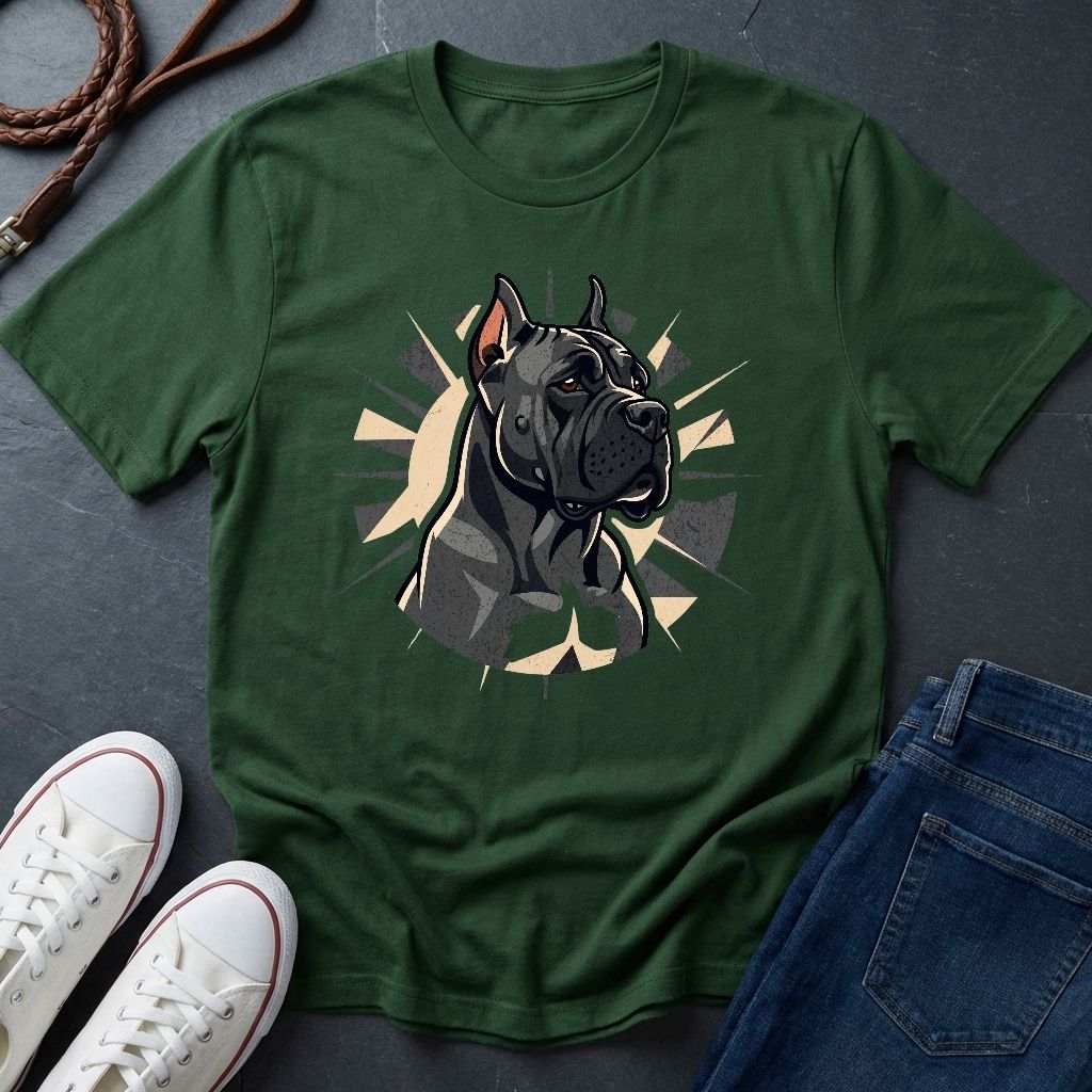 Majestic Cane Corso Graphic Shirt - Black Dog Illustration Tee - Comfort Colors 1717