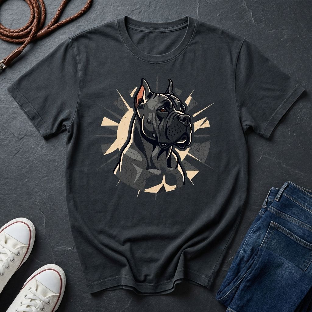 Majestic Cane Corso Graphic Shirt - Black Dog Illustration Tee - Comfort Colors 1717