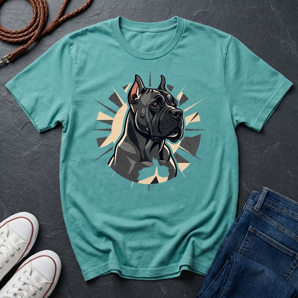 Majestic Cane Corso Graphic Shirt - Black Dog Illustration Tee - Comfort Colors 1717