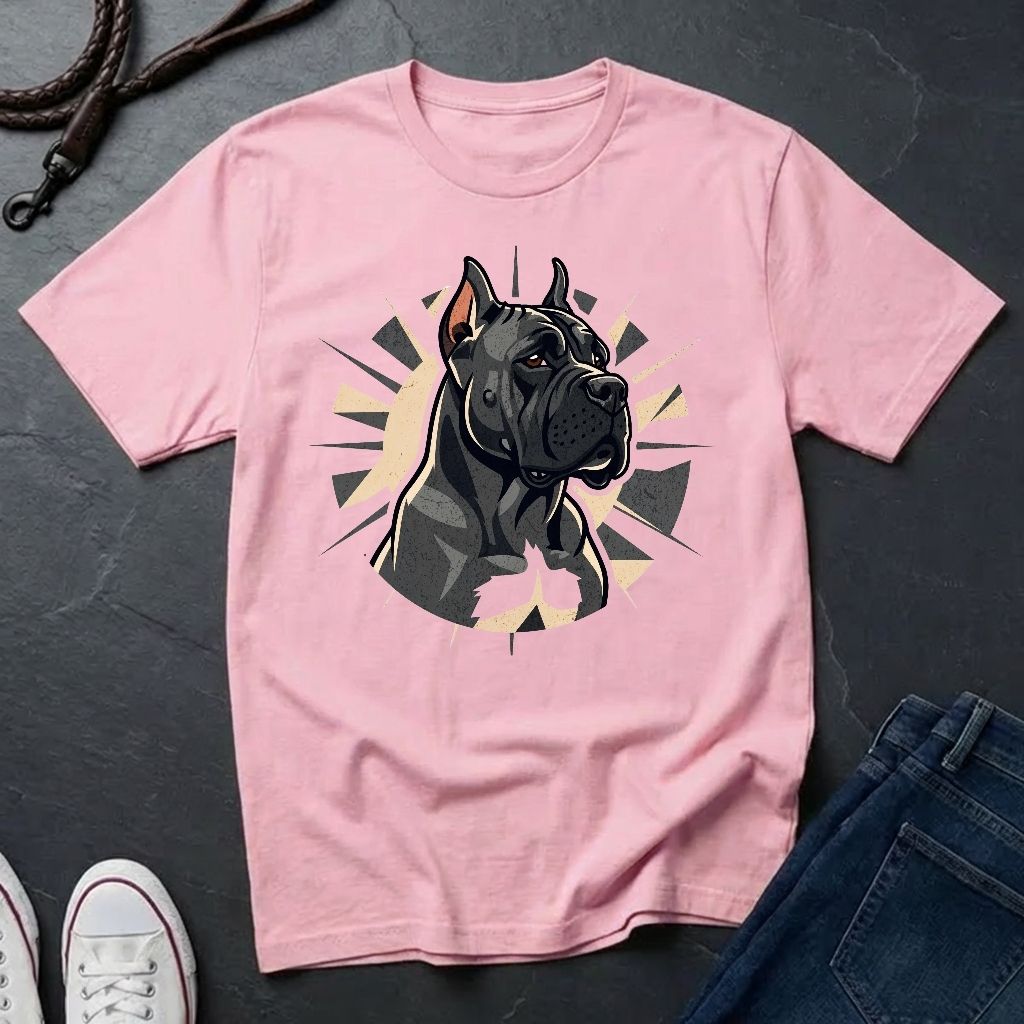 Majestic Cane Corso Graphic Shirt - Black Dog Illustration Tee - Comfort Colors 1717