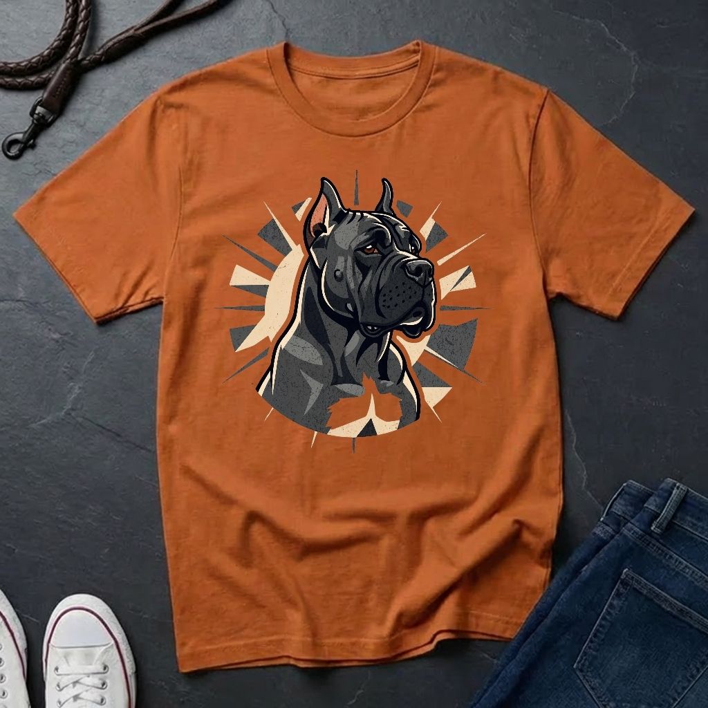 Majestic Cane Corso Graphic Shirt - Black Dog Illustration Tee - Comfort Colors 1717