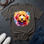 Golden Doodle Graphic Pop Art Shirt — Colorful Golden Doodle Portrait — Comfort Colors 1717