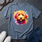 Golden Doodle Graphic Pop Art Shirt — Colorful Golden Doodle Portrait — Comfort Colors 1717