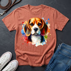 Beagle Graphic Pop Art Shirt — Colorful Hound Portrait — Comfort Colors 1717