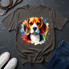 Beagle Graphic Pop Art Shirt — Colorful Hound Portrait — Comfort Colors 1717