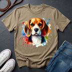 Beagle Graphic Pop Art Shirt — Colorful Hound Portrait — Comfort Colors 1717