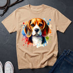 Beagle Graphic Pop Art Shirt — Colorful Hound Portrait — Comfort Colors 1717