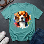 Beagle Graphic Pop Art Shirt — Colorful Hound Portrait — Comfort Colors 1717