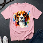 Beagle Graphic Pop Art Shirt — Colorful Hound Portrait — Comfort Colors 1717
