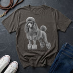 Standard Poodle Graphic Art Shirt — Modern Dog Portrait — Comfort Colors 1717
