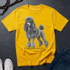 Standard Poodle Graphic Art Shirt — Modern Dog Portrait — Comfort Colors 1717