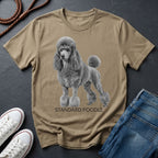 Standard Poodle Graphic Art Shirt — Modern Dog Portrait — Comfort Colors 1717