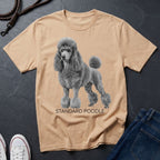 Standard Poodle Graphic Art Shirt — Modern Dog Portrait — Comfort Colors 1717