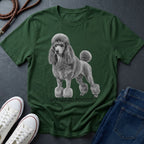 Standard Poodle Graphic Art Shirt — Modern Dog Portrait — Comfort Colors 1717