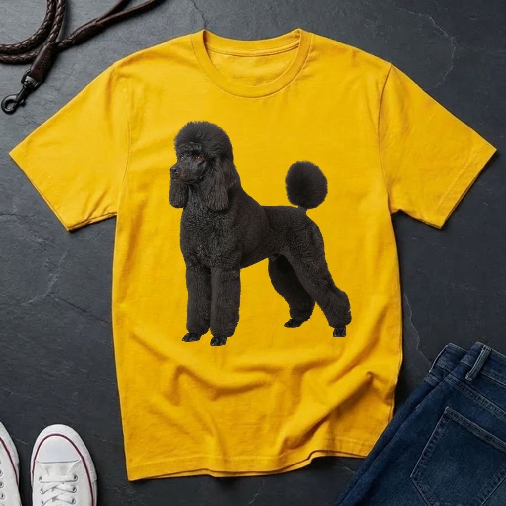 Black poodle graphic on Comfort Colors 1717