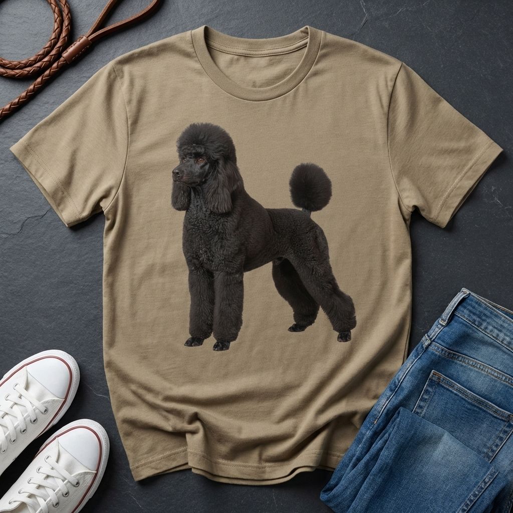 Black poodle graphic on Comfort Colors 1717