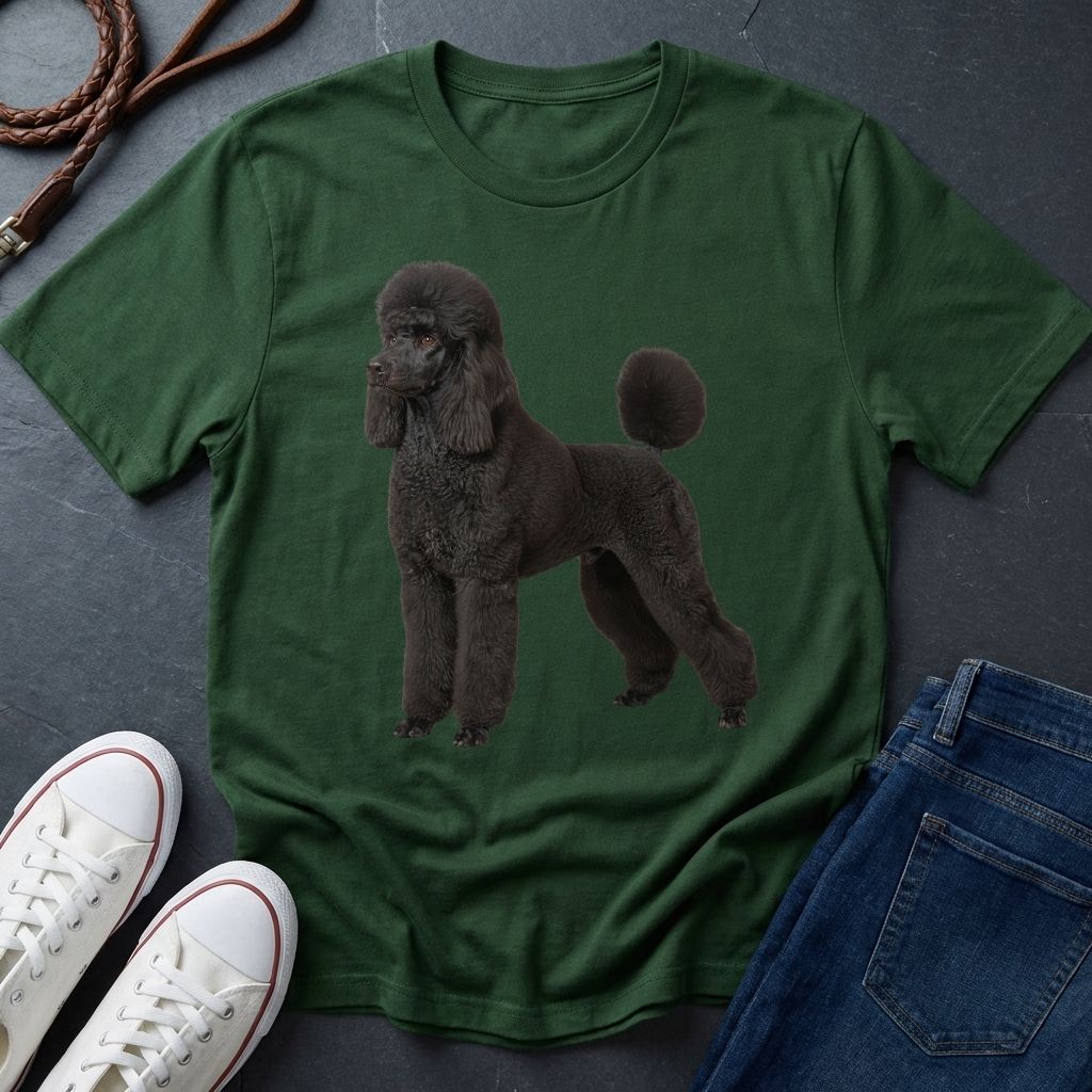 Black poodle graphic on Comfort Colors 1717