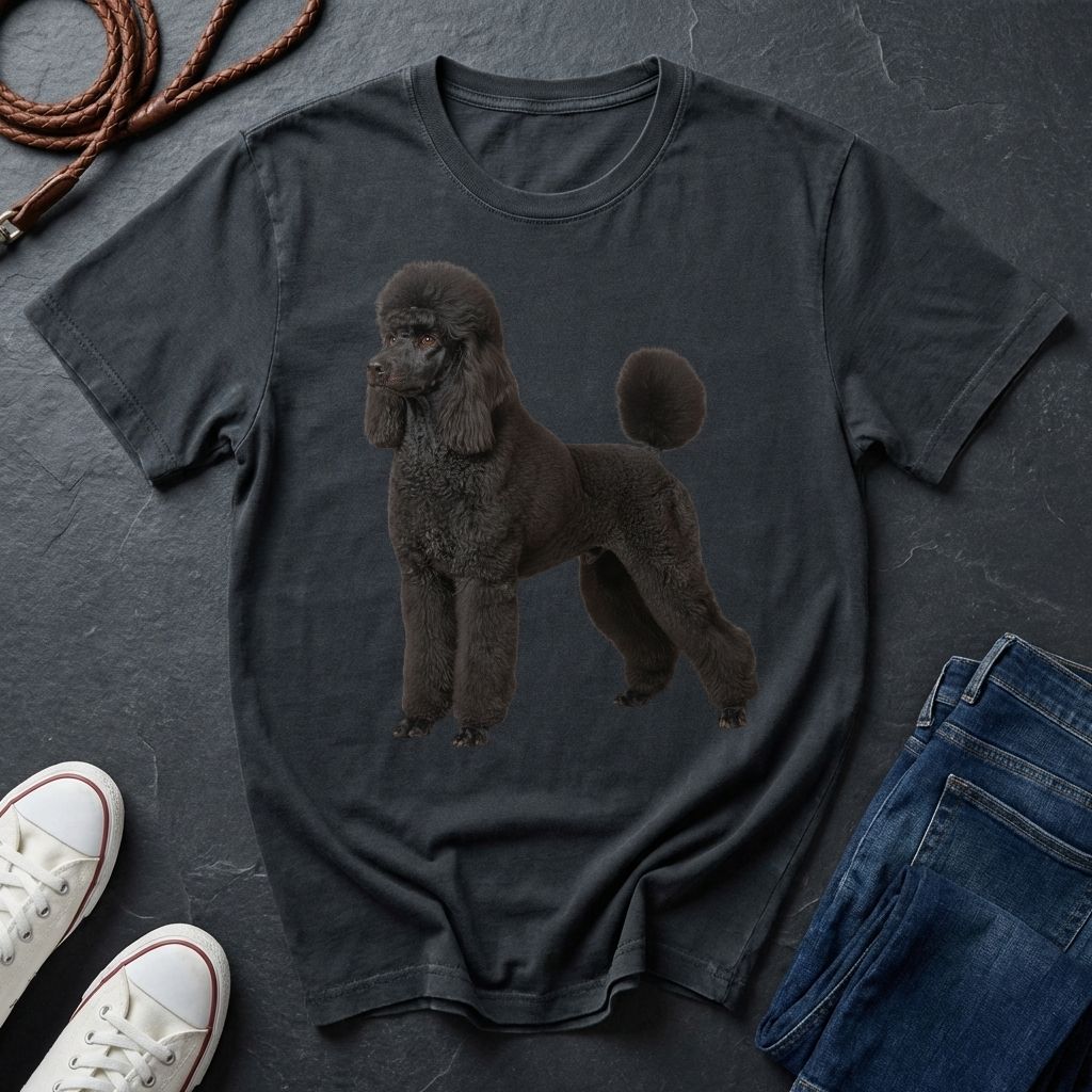 Black poodle graphic on Comfort Colors 1717