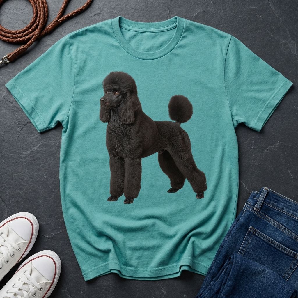 Black poodle graphic on Comfort Colors 1717