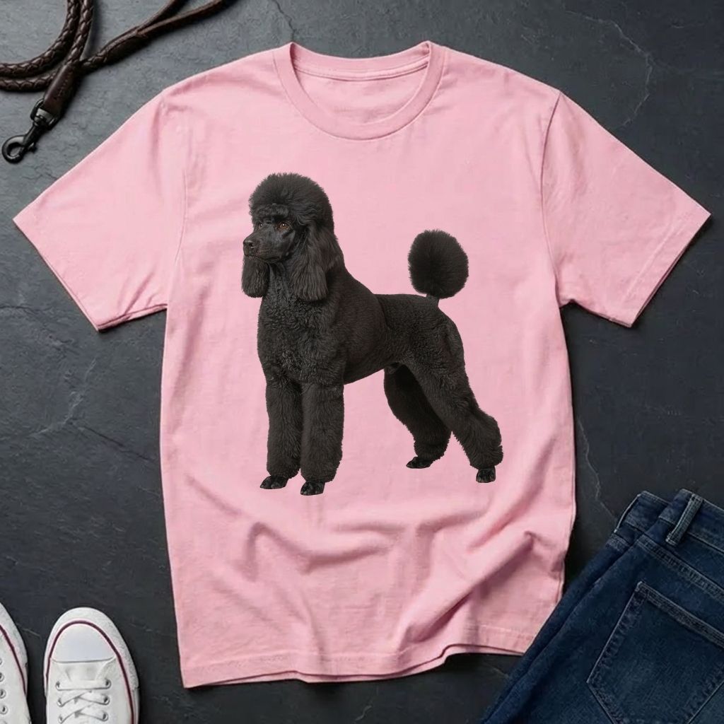 Black poodle graphic on Comfort Colors 1717