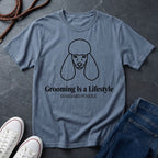 Poodle 'Grooming Is a Lifestyle' Graphic Pop Art Shirt — Modern Line Art Dog Tee - Comfort Colors 1717