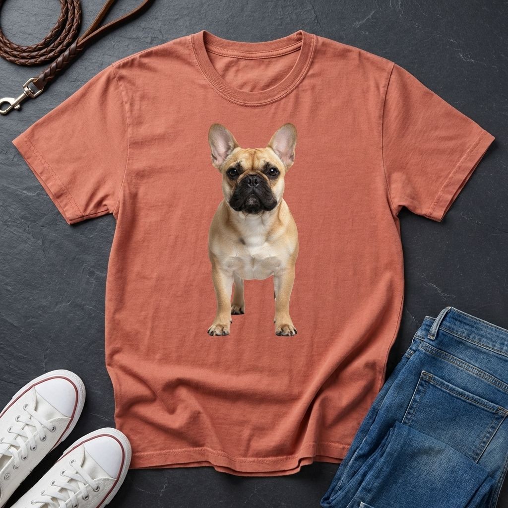 French Bulldog Photo-Realistic Shirt — Anatomically Correct Breed Portrait — Comfort Colors 1717
