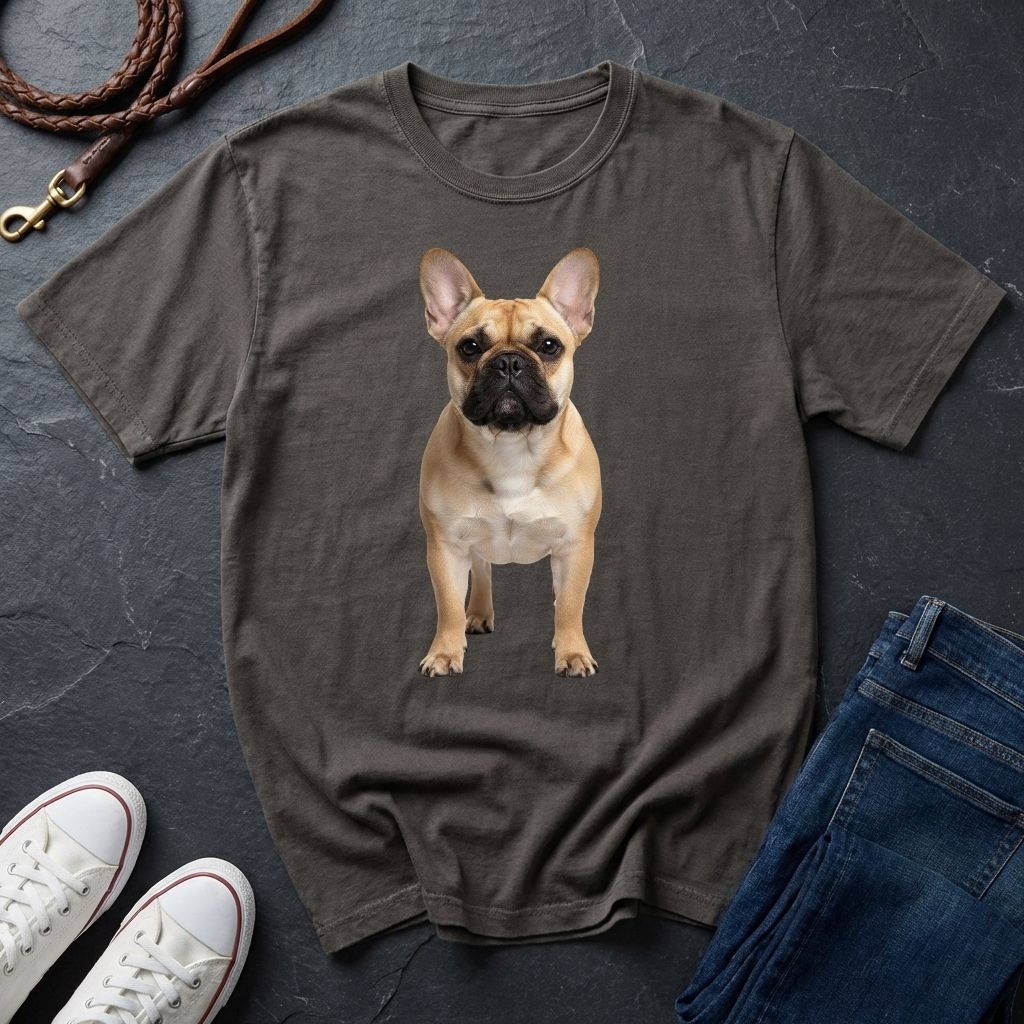 French Bulldog Photo-Realistic Shirt — Anatomically Correct Breed Portrait — Comfort Colors 1717