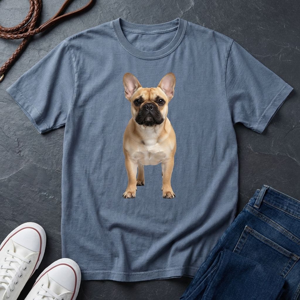 French Bulldog Photo-Realistic Shirt — Anatomically Correct Breed Portrait — Comfort Colors 1717