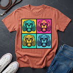 Cavalier King Charles Spaniel Pop Art Shirt — Colorful 4-Panel Dog Tee — Comfort Colors 1717