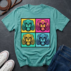 Cavalier King Charles Spaniel Pop Art Shirt — Colorful 4-Panel Dog Tee — Comfort Colors 1717