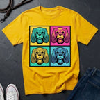 Cavalier King Charles Spaniel Pop Art Shirt — Colorful 4-Panel Dog Tee — Comfort Colors 1717