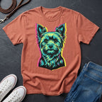 Yorkie Pop Art Shirt, Warhol Style Yorkshire Terrier Tee, Streetwear Misprint Graphic, Comfort Colors 1717, Dog Lover Gift
