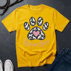 Rescue Love Paw Print T-Shirt — Animal Rescue Comfort Colors Tee