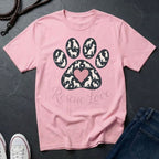 Rescue Love Paw Print T-Shirt — Animal Rescue Comfort Colors Tee