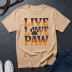 Live Love Paw T-Shirt — Cute Dog Lover Tee - Comfort Colors 1717