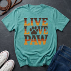Live Love Paw T-Shirt — Cute Dog & Cat Lover Tee — Comfort Colors 1717