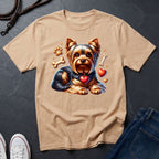 Yorkie 'Love' Graphic Pop Art Shirt — Modern Hearts & Bones Dog Tee - Comfort Colors 1717