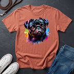 Pug Portrait T-Shirt — Colorful Watercolor Pug Tee - Comfort Colors 171
7