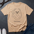 Pomeranian Graphic Pop Art Shirt — Bold Minimalist Line Art Dog Tee — Comfort Colors 1717